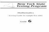 Mathematics Grade 6 - NYSED - Regents Examinations - · PDF fileScoring Guide for Sample Test 2005 Grade 6. ... Condition Code A is applied whenever a student who is present for a
