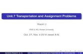 Unit.7 Transportation and Assignment Problemsxiaoxili.weebly.com/.../transportation_and_assignment_problems.pdf · The Transportation Problem A transportation problem. Supply-demand