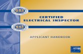 CERTIFIED ELECTRICAL INSPECTORfiremarshal.wv.gov/Documents/ceiapplicanthandbook.pdf · analysis of its Certified Electrical Inspector-Residential and ... • Completion of Registered