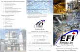 Contact us - EFI | Engineering Brochure.pdf · CAEPIPE (Piping Stress/Deformation) EasyPower (Electrical Arc Potential) SolidWorks Simulation Our staff of trained professionals include:
