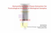 Demystifying Solid Phase Extraction for Toxicological ... · PDF fileDemystifying Solid Phase Extraction for Toxicological Analysis of Biological Samples ... SCX / SAX Non-Polar Polar