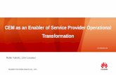 CEM as an Enabler of Service Provider Operational ... · PDF fileCEM as an Enabler of Service Provider Operational Transformation Ratko Vukovic, ... (LTE) Other Mobile/WIFI NOC ...
