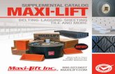 NEW! - Maxi-Lift, Inc. · PDF fileELEVATOR BELTING Heavy Duty Rubber Elevator Belt RUBBER BELTING - Elevator & Conveyor RUB 220 2 PLY, 1/16 x 1/16 SOR-SC-FR (EP400/2 1.5 + 1.5 NBR)
