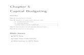 Chapter 5 Capital Budgetingpeople.hss.caltech.edu/~jlr/courses/BEM103/Readings/JWCh05.pdf · Chapter 5 Capital Budgeting 5-1 1 NPV Rule A ﬁrm’s business involves capital investments
