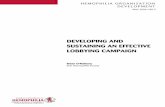 DEVELOPING AND SUSTAINING AN EFFECTIVE LOBBYING · PDF fileorganization in an integrated strategy ... 2 Developing and Sustaining an Effective Lobbying ... Developing and Sustaining