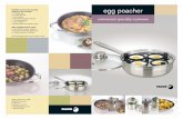 Egg Poacher Manual · PDF filepara hornear en el asador del horno. Unte la mantequilla en los muffins tostados y ponga una loncha de tocino sobre cada uno. A ... Egg Poacher Manual