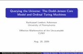 Querying the Universe: The Dodd-Jensen Core Model and ...nate/talks/Berkeley/2009/Querying the... · Querying the Universe: The Dodd-Jensen Core Model and Ordinal Turing Machines
