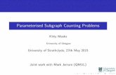 Parameterised Subgraph Counting Problems - Glakitty/slides/strathclyde-may15.pdf · Parameterised Subgraph Counting Problems ... (with parameter ) to 0. An fpt Turing reduction from