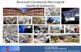 Research Continuity Planning at Stanford · PDF file2nd Annual Bay Area Emergency Managers Conference July 30, 2015 – Genentech Conference Center – South San Francisco, CA Research