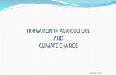 IRRIGATION IN AGRICULTURE AND CLIMATE · PDF fileirrigation system with artificial rain on an area of ,1001 ha and a drop by drop method on an area of ha900. For irrigation, the groundwater