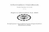 Information Handbook - EPF INDIAepfindia.com/site_docs/PDFs/RTI_PDFs/RTI_InformationHandbook.pdf · DISCLAIMER While all efforts have been made to make this information Handbook,