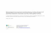 Municipal Procurement Implications of the Proposed ... · PDF fileMunicipal Procurement Implications of the Proposed Comprehensive Economic and Trade Agreement (CETA) between Canada