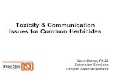 Toxicity & Communication Issues for Common Herbicides · PDF fileToxicity & Communication Issues for Common Herbicides Dave Stone, Ph.D. ... •Acute and 90 day oral, ... These herbicides