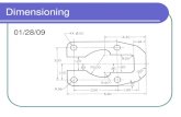 Dimensioning - · PDF fileDimensioning of Holes ... often then the pattern maker the drawing should be arranged in a manner that is convenient for the machinist. Machine and Pattern