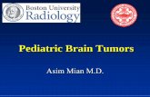 Pediatric Brain Tumors - Boston University Medical Campus ... · PDF fileOverview • Pediatric brain tumors(PBT) are 15-20% of all brain tumors. • Second most common pediatric tumor.