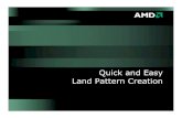 Quick and Easy Land Pattern Creation - Jefferson · PDF file2/19/04 Land Pattern Creation wayne.pulliam@amd.com 2 ... •Row centers are given so no calculations are necessary. ...