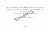 Supporting STAAR™ Achievement: Targeting the TEKS and ... · PDF fileTargeting the TEKS and Readiness Standards Grade 4 Mathematics ... Multiplication and Division ... Visualize