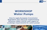 WORKSHOP Water Pumps - Home | Europump European ...europump.net/.../2013_EUROPUMP_Workshop_WaterPumps... · WORKSHOP Water Pumps How to apply European Commission Regulation 547/2012/EC