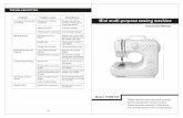 Mini multi-purpose sewing machine - ecx.images …ecx.images-amazon.com/images/I/A1Gb0+8+vHS.pdf · Mini multi-purpose sewing machine Problem Problem cause Amendment No power or the