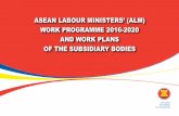 ASEAN LABOUR MINISTERS’ (ALM) WORK PROGRAMME 2016 …asean.org/storage/2012/05/FINAL-PRINTING_27Content-ALM-WP.pdf · ASEAN LABOUR MINISTERS’ (ALM) WORK PROGRAMME 2016-2020 ...