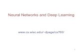 Neural Networks and Deep Learningpages.cs.wisc.edu/~dpage/cs760/ANNs.pdf · Neural Networks and Deep Learning dpage/cs760 1 . Goals for the lecture you should understand the following