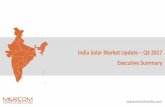 India Solar Market Update Q3 2017 Executive Summary · PDF fileapproximately 18 percent compared to the second quarter ... • Module prices in the third quarter were almost 20 percent