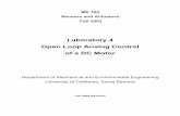 Laboratory 4 Open Loop Analog Control of a DC · PDF fileLaboratory 4 Open Loop Analog Control of a DC Motor Department of Mechanical and Environmental Engineering ... LJ Technical