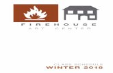 CLASS SCHEDULE - Norman Firehouse Art Center Schedules... · Winter Class Semester: January 7, 2018 - March 17, 2018. WINTER 2018 CLASS ENROLLMENT. PLEASE VISIT OR CALL THE FIREHOUSE