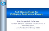 Full Steam Ahead for Philippine Geothermal Energyenergy.hawaii.gov/wp-content/uploads/2011/09/Fernando-Penarroyo... · Full Steam Ahead for Philippine Geothermal Energy ... Notes: