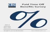 Paid Time Off Benefits Surveycbgbenefits.com/wp-content/uploads/Paid_Time_Off_2013_Survey... · Half of respondents calculate PTO based on an employee’s date of hire, ... Paid Time