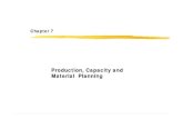 Production, Capacity and Material Planning - · PDF filerough-cut capacity planning. a. ... Production, Capacity and Material Planning. ... `Rough-Cut Capacity Planning (RCCP) at MPS