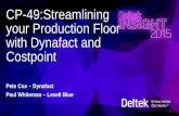 CP-49:Streamlining your Production Floor with … Streamlining Your Manufacturing Floor... · CP-49:Streamlining your Production Floor with Dynafact and ... Rough Cut Capacity Planning