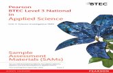 Applied Sciencehccappliedscience.weebly.com/uploads/8/3/3/6/83363112/sample... · Applied Science Pearson BTEC Level 3 National in Unit 3: Science Investigation Skills Sample Assessment