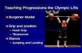 Teaching Progression of the Snatch - Evolution Weightliftingevolutionweightlifting.com/wp-content/.../05/BurgenerProgressionsa.pdf · Burgener Model Sage Burgener Casey Burgener Olympic