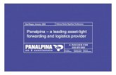 Panalpina –a leading asset-light forwarding and logistics ... · PDF filePanalpina –a leading asset-light forwarding and logistics provider. 2 ... Schenker Panalpina Kühne & Nagel