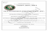 OLD DOMINION FREIGHT LINE, INC. · PDF fileSupplement 1 TO ODFL 666-L CANCELLATION NOTICE Rates and provisions of ODFL 666- are here by cancelled. TARIFF ODFL 666-L OLD DOMINION FREIGHT