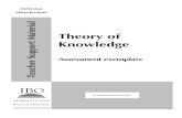 Theory of Knowledge - Amy Scottamyscott.com/OCC 2008 files/ToK Assessment Exemplars.pdf · Diploma Programme Theory of Knowledge Teacher Support Material: Assessment Exemplars November