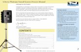 Liberty Platinum Sound System Owners Manual ... - Anchor Audio · PDF fileCongratulations on purchasing an Anchor Audio sound system, ... One powered Liberty sound system and one unpowered