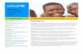Monthly - Home | UNICEF · PDF fileMonthly humanitarian situation report Highlights ... Kabare: a conflict of leadership succession in Nindja chiefdom and clashes between factions