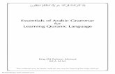 Arabic Grammar For Learning Quranic Language - Durrenajafdurrenajaf.com/PDF/English/ENGLISH - Arabi Grammar For Learning... · Essentials of Arabic Grammar Essentials of Arabic Grammar