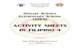 ACTIVITY SHEETS IN FILIPINO 4 - …depedsilaycity.weebly.com/uploads/9/2/3/3/92338776/filipino_4.pdf · IN FILIPINO 4 Prepared by: ... Uri ng Pangungusap ayon sa Gamit Gawain ...