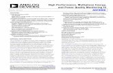 High Performance, Multiphase Energy, and Power Quality ... · PDF fileHigh Performance, Multiphase Energy, and Power Quality Monitoring IC ... providing total as well as fundamental
