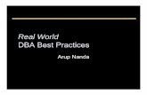 Oracle DBA best practices - · PDF fileDBA Best Practices Arup Nanda © 2008 ... • Oracle DBA for 14 years and counting • Speak at conferences, write articles, 4 books • Brought