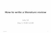 How to write a literature reviewIdentifying the key concepts 3. Searching for published studies 4. Analyzing to identify patterns (annotated bibliography) 5. Arranging and organizing