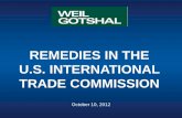 REMEDIES IN THE U.S. INTERNATIONAL TRADE COMMISSION …chipsnetwork.org/wp-content/uploads/2012/10/ITC-Remedies... · International Trade Commission pursuant to 19 ... – the availability