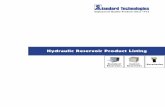 Hydraulic Reservoir Product Listing - · PDF fileHydraulic Reservoir Product Listing ... For more information about our hydraulic reservoirs or to ... tion employees who are certified
