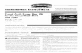 Installation Instructions these instructions before ... · PDF fileInstallation Instructions Thank you for purchasing this anti-sway bar kit. Please read through these instructions