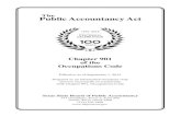 The Public Accountancy  · PDF fileThe Public Accountancy Act Chapter 901 of the Occupations Code Sec. 901.153. Enforcement Committees..... 19