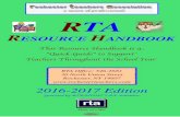 RTA Resource Handbook 2016-17a - 198.1.116.163198.1.116.163/.../uploads/2017/07/Resource-Handbook-2016-17.pdf · !his Resource Handbook is "#Quick-Guide$ to Suppor% !eachers Throughout