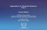 Applications of Research Reactors: Part 1 - · PDF fileIAEA, Vienna, Austria . 2 ... • Lecture 2: strategic planning for RRs (IAEA- TECDOC 1212) ... Archaeology, Biomedicine, Environmental